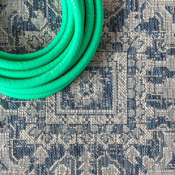 Estrella Bohemian Medallion Textured Weave Indoor/outdoor Octagon Rug
